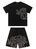 "GRAFFITI" SHORT SET BLACK